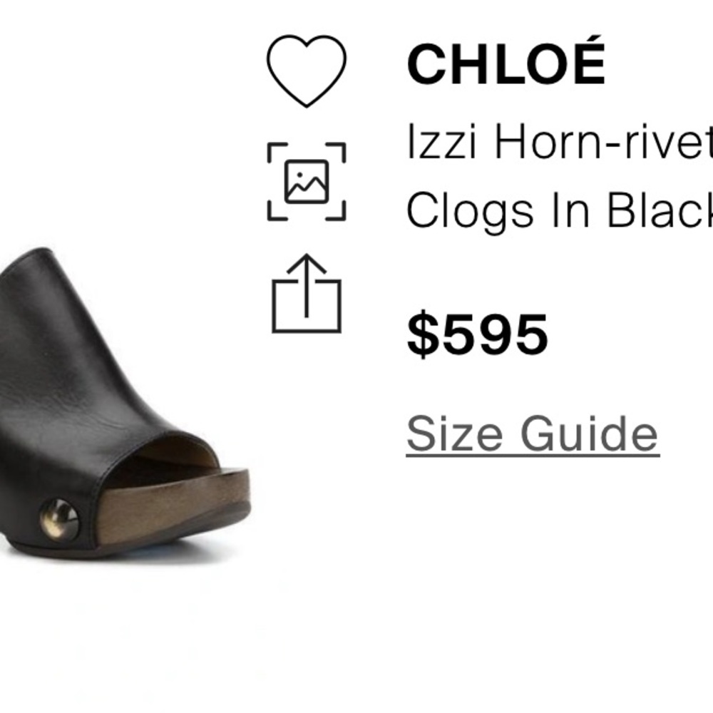 Chloe Black Leather Mules - Picture 2 of 12
